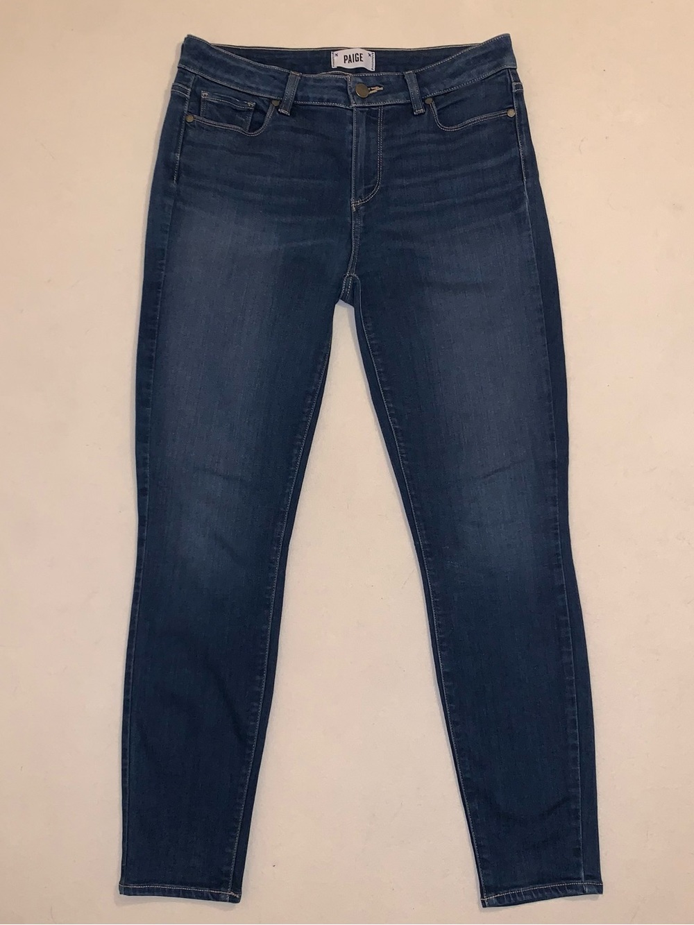 PAIGE Blue Dark Wash Verdugo Ankle Denim Jeans Women's Size 31, Stretch